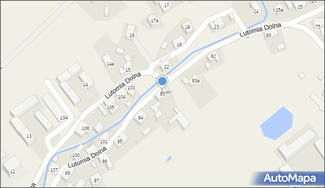 Lutomia Dolna, Lutomia Dolna, 83, mapa Lutomia Dolna