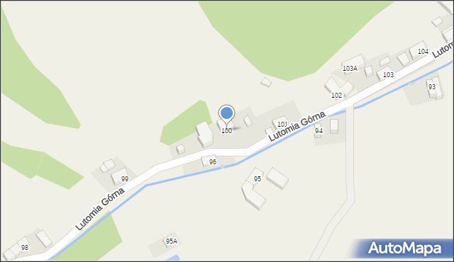 Lutomia Górna, Lutomia Górna, 100, mapa Lutomia Górna