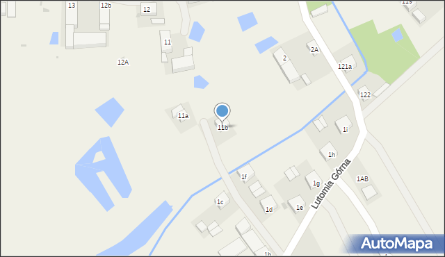 Lutomia Górna, Lutomia Górna, 11b, mapa Lutomia Górna