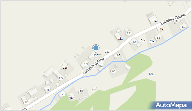 Lutomia Górna, Lutomia Górna, 130, mapa Lutomia Górna
