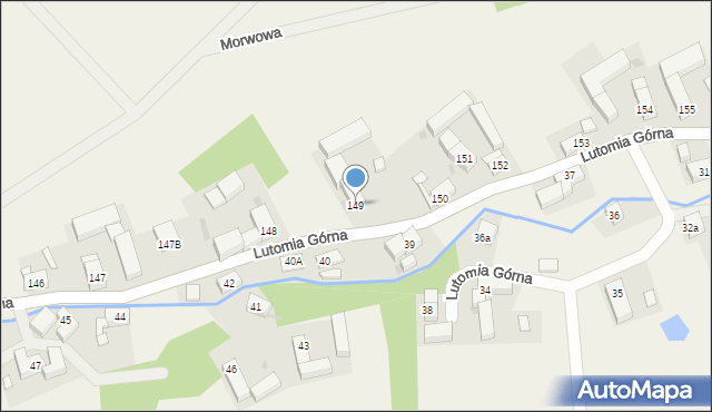 Lutomia Górna, Lutomia Górna, 149, mapa Lutomia Górna