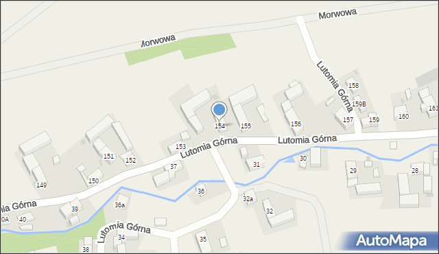 Lutomia Górna, Lutomia Górna, 154, mapa Lutomia Górna