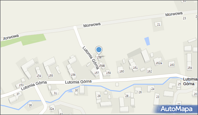Lutomia Górna, Lutomia Górna, 158, mapa Lutomia Górna