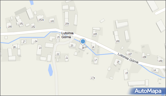 Lutomia Górna, Lutomia Górna, 19, mapa Lutomia Górna