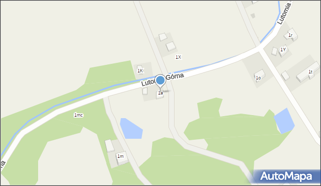 Lutomia Górna, Lutomia Górna, 1a, mapa Lutomia Górna