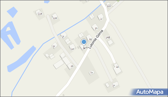 Lutomia Górna, Lutomia Górna, 1e, mapa Lutomia Górna