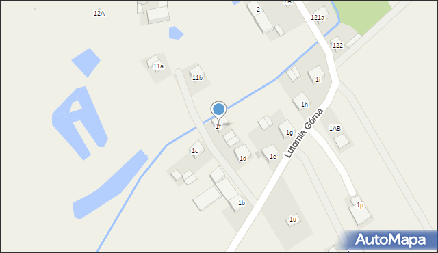 Lutomia Górna, Lutomia Górna, 1f, mapa Lutomia Górna