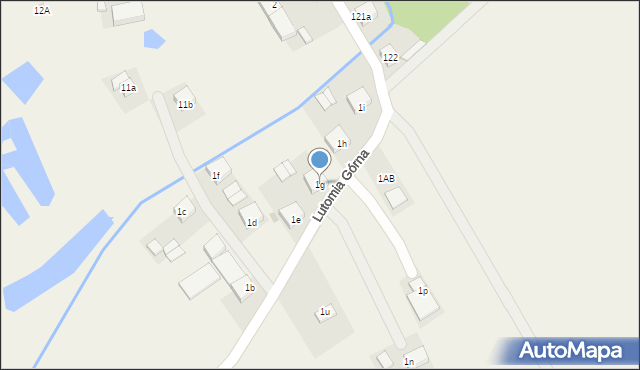 Lutomia Górna, Lutomia Górna, 1g, mapa Lutomia Górna