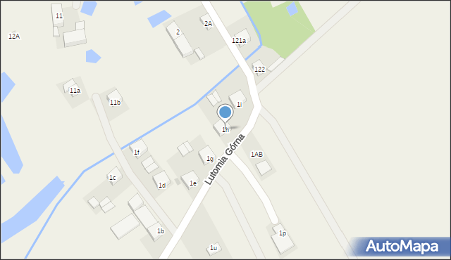 Lutomia Górna, Lutomia Górna, 1h, mapa Lutomia Górna