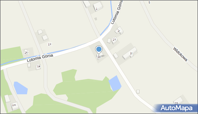 Lutomia Górna, Lutomia Górna, 1o, mapa Lutomia Górna