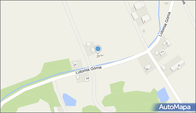 Lutomia Górna, Lutomia Górna, 1X, mapa Lutomia Górna