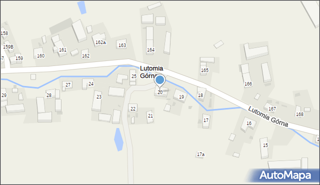 Lutomia Górna, Lutomia Górna, 20, mapa Lutomia Górna