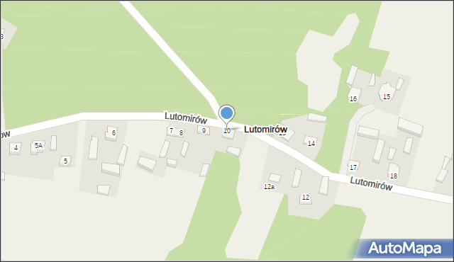 Lutomirów, Lutomirów, 10, mapa Lutomirów