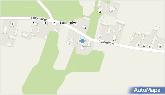 Lutomirów, Lutomirów, 12, mapa Lutomirów