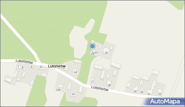 Lutomirów, Lutomirów, 16, mapa Lutomirów