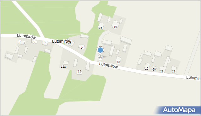 Lutomirów, Lutomirów, 17, mapa Lutomirów