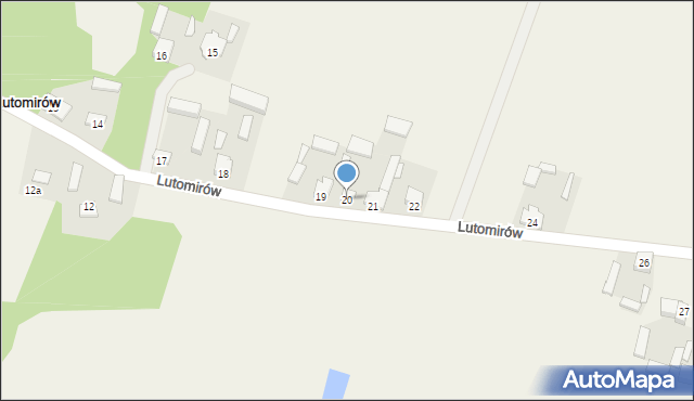 Lutomirów, Lutomirów, 20, mapa Lutomirów