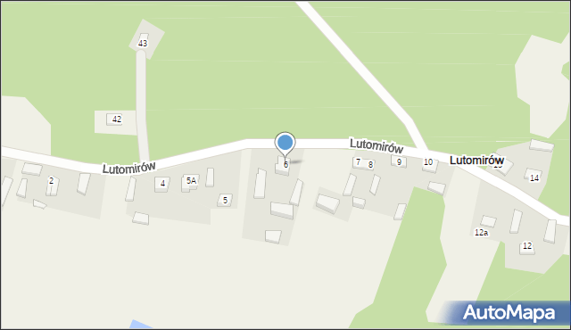 Lutomirów, Lutomirów, 6, mapa Lutomirów