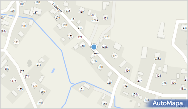 Lutoryż, Lutoryż, 167, mapa Lutoryż