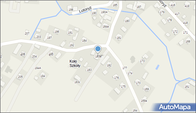 Lutoryż, Lutoryż, 183a, mapa Lutoryż