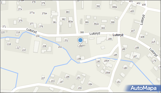 Lutoryż, Lutoryż, 200, mapa Lutoryż