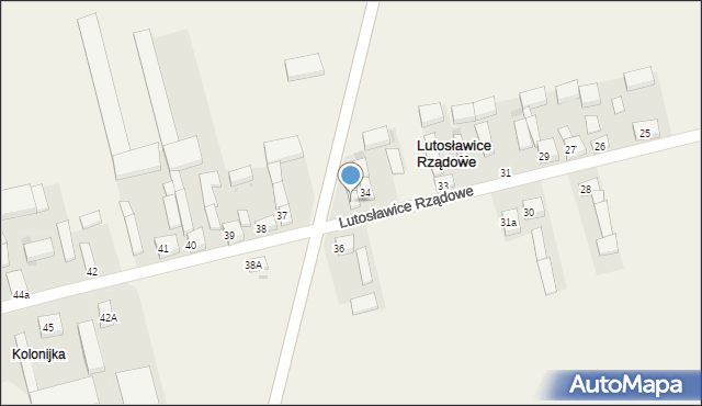 Lutosławice Rządowe, Lutosławice Rządowe, 35, mapa Lutosławice Rządowe