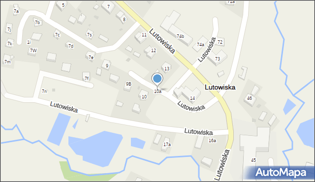 Lutowiska, Lutowiska, 10a, mapa Lutowiska