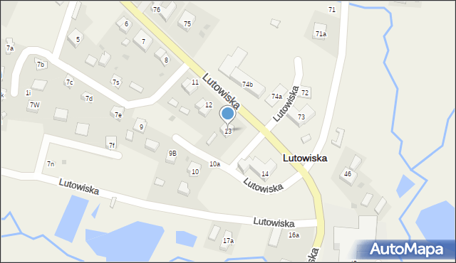 Lutowiska, Lutowiska, 13, mapa Lutowiska