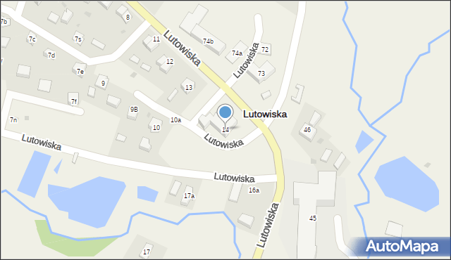 Lutowiska, Lutowiska, 14, mapa Lutowiska