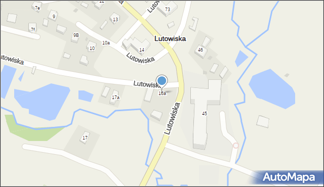 Lutowiska, Lutowiska, 16a, mapa Lutowiska