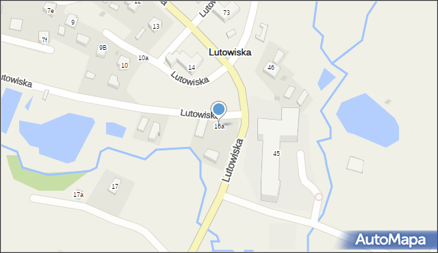 Lutowiska, Lutowiska, 16a, mapa Lutowiska