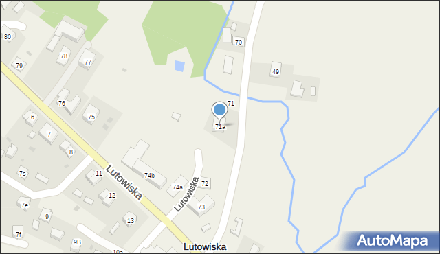 Lutowiska, Lutowiska, 71a, mapa Lutowiska