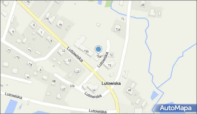Lutowiska, Lutowiska, 74a, mapa Lutowiska