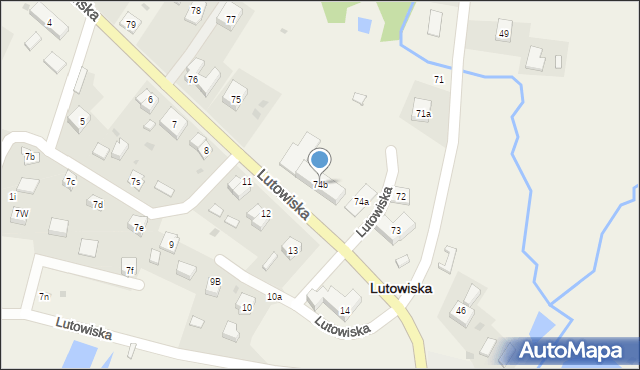 Lutowiska, Lutowiska, 74b, mapa Lutowiska