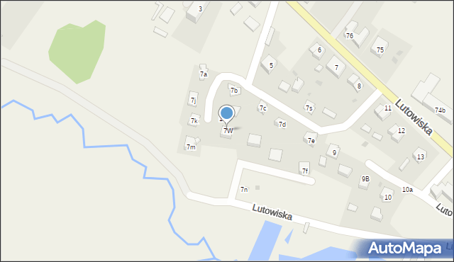 Lutowiska, Lutowiska, 7W, mapa Lutowiska