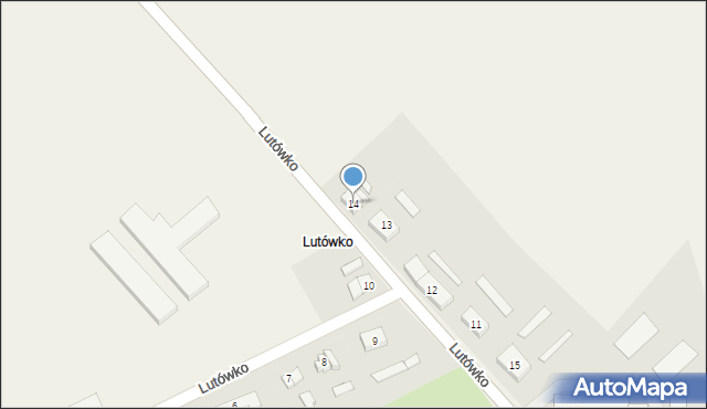 Lutówko, Lutówko, 14, mapa Lutówko