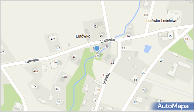 Lutówko, Lutówko, 12A, mapa Lutówko