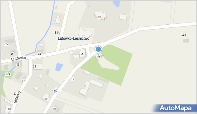 Lutówko, Lutówko, 16, mapa Lutówko