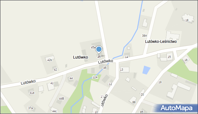 Lutówko, Lutówko, 45, mapa Lutówko