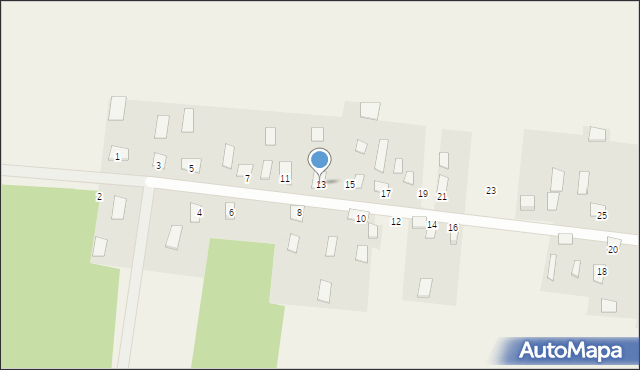 Łużany, Łużany, 13, mapa Łużany