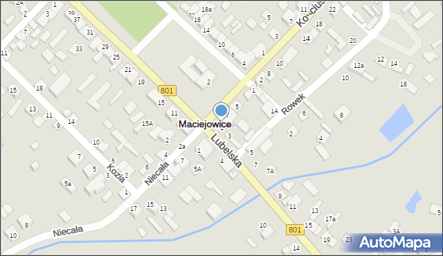 Maciejowice, Lubelska, 1, mapa Maciejowice