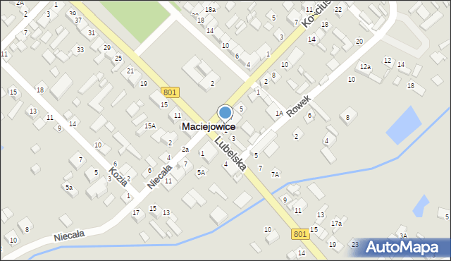 Maciejowice, Lubelska, 1, mapa Maciejowice