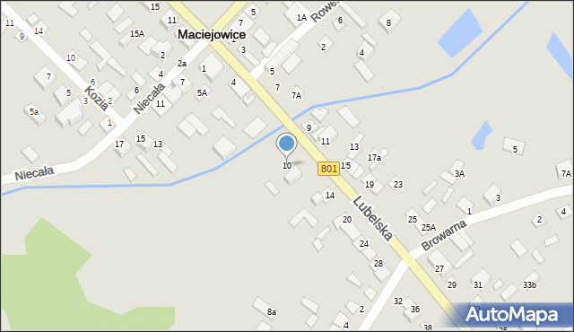 Maciejowice, Lubelska, 10, mapa Maciejowice