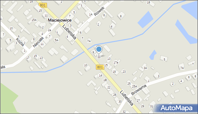 Maciejowice, Lubelska, 11, mapa Maciejowice