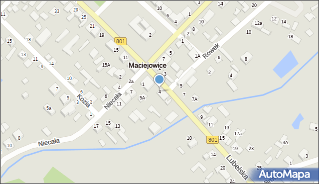 Maciejowice, Lubelska, 4, mapa Maciejowice