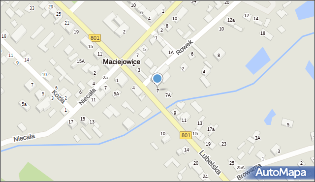 Maciejowice, Lubelska, 7, mapa Maciejowice