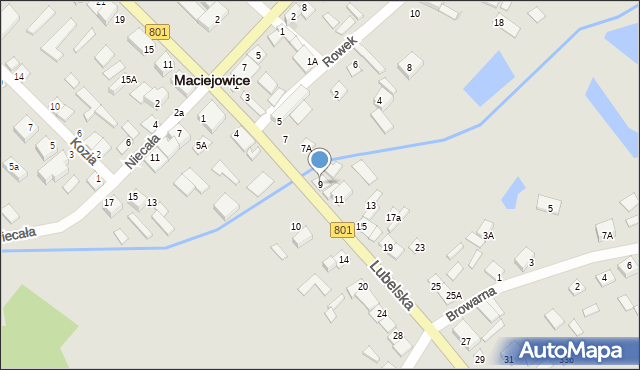 Maciejowice, Lubelska, 9, mapa Maciejowice