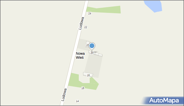 Mąkoszyn, Ludowa, 20, mapa Mąkoszyn