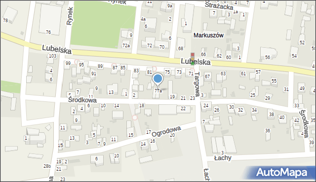 Markuszów, Lubelska, 77a, mapa Markuszów