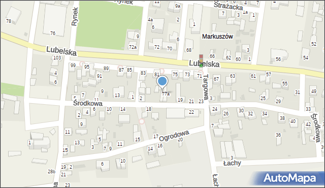 Markuszów, Lubelska, 79a, mapa Markuszów